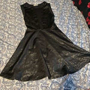 Black paisley see-thru dress